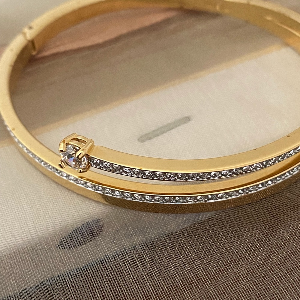 Swarovski Crystal gold bracelet, like new